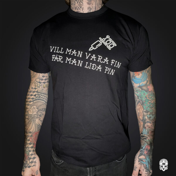 T-shirt Vill man vara fin (svart)